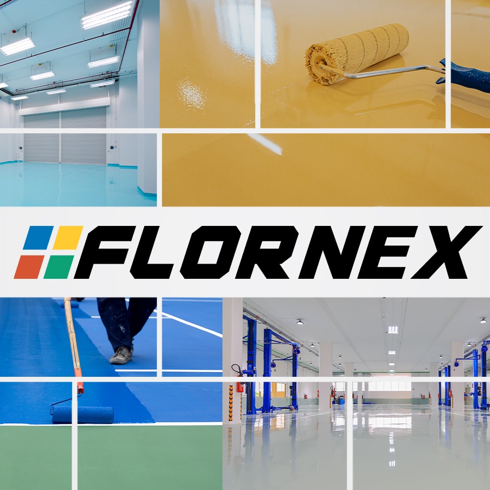 Flornex พื้นโรงงาน Epoxy Pu กันซึมดาดฟ้า พื้นสนามกีฬา